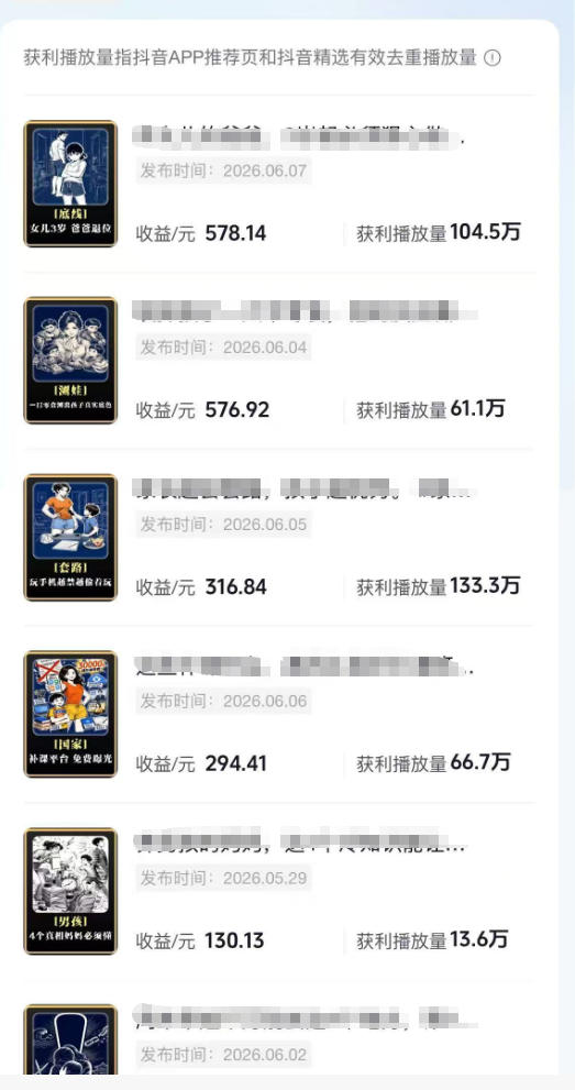 抖音某博主的育儿Ai视频全流程0-1实操,伙伴计划 分成计划 商单收徒等多种收益,日入300